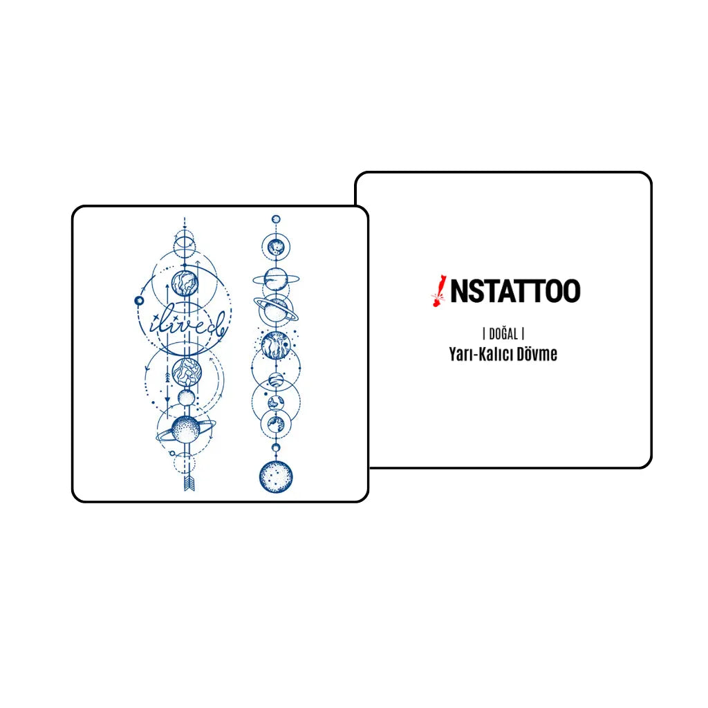 Ekinoks 2 Parça - Semi-Permanent Tattoo - instattoo