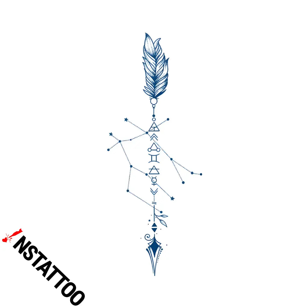 Feather - Semi-Permanent Tattoo