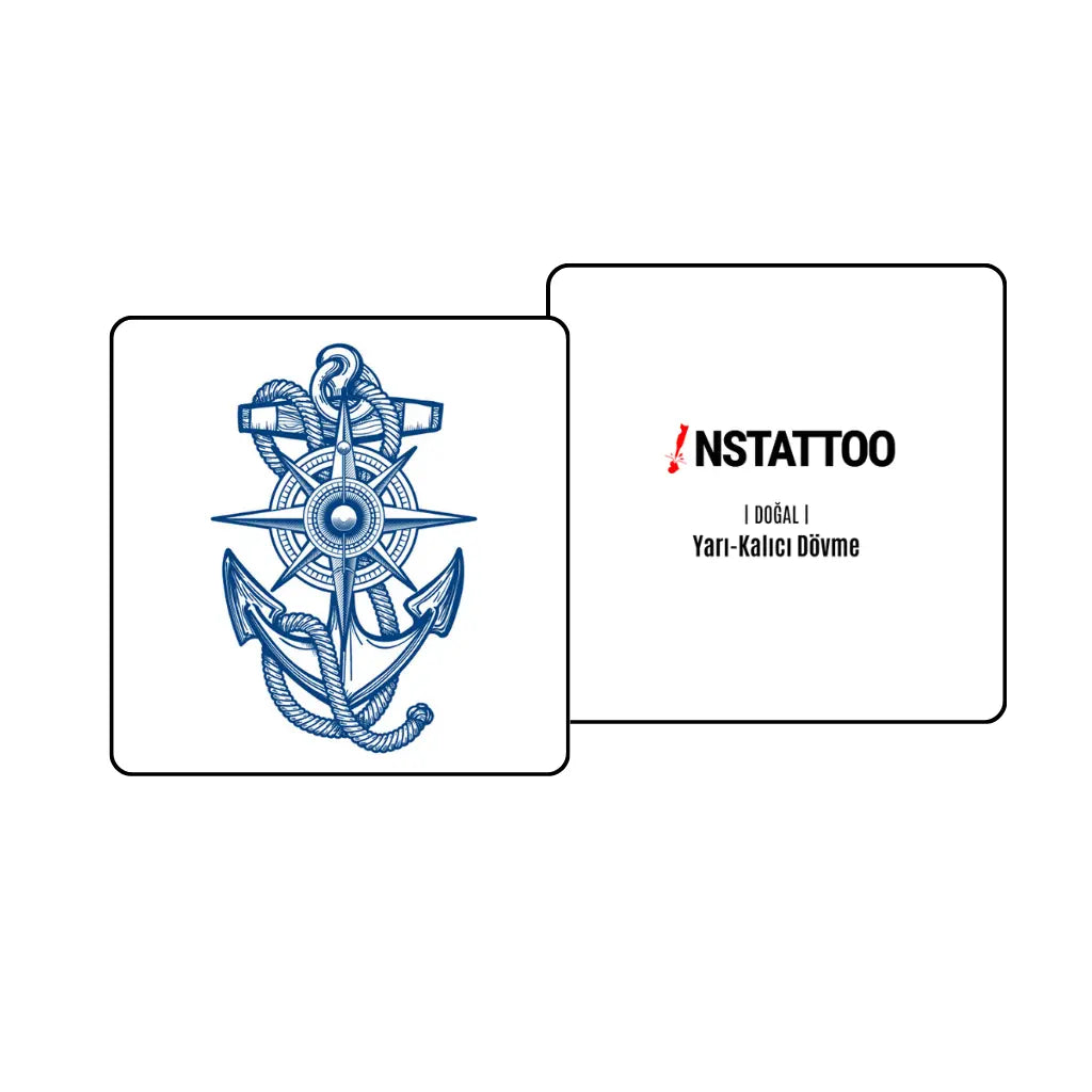 Navy Compass - Semi-Permanent Tattoo - instattoo