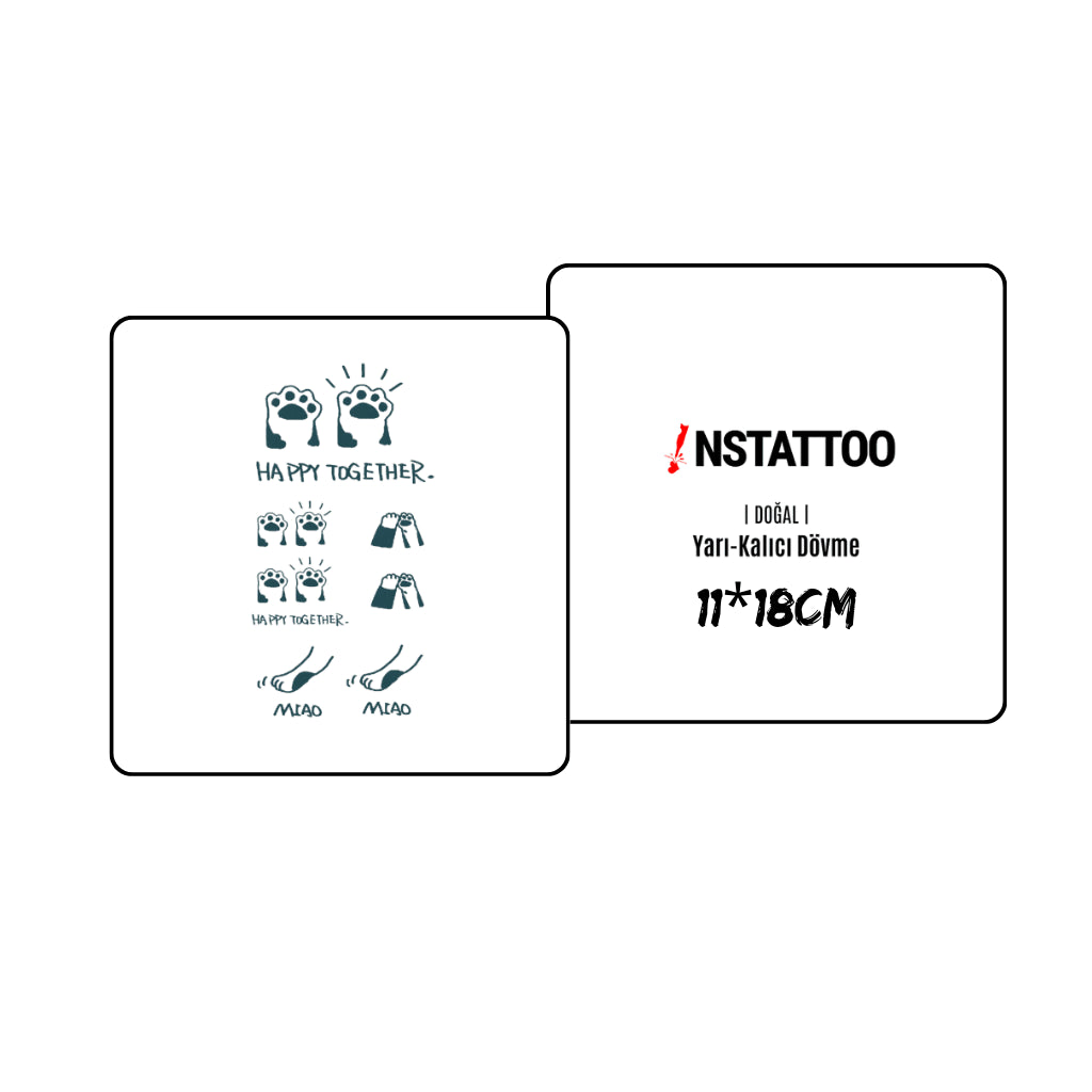 Meow Couple - Semi-Permanent Tattoo