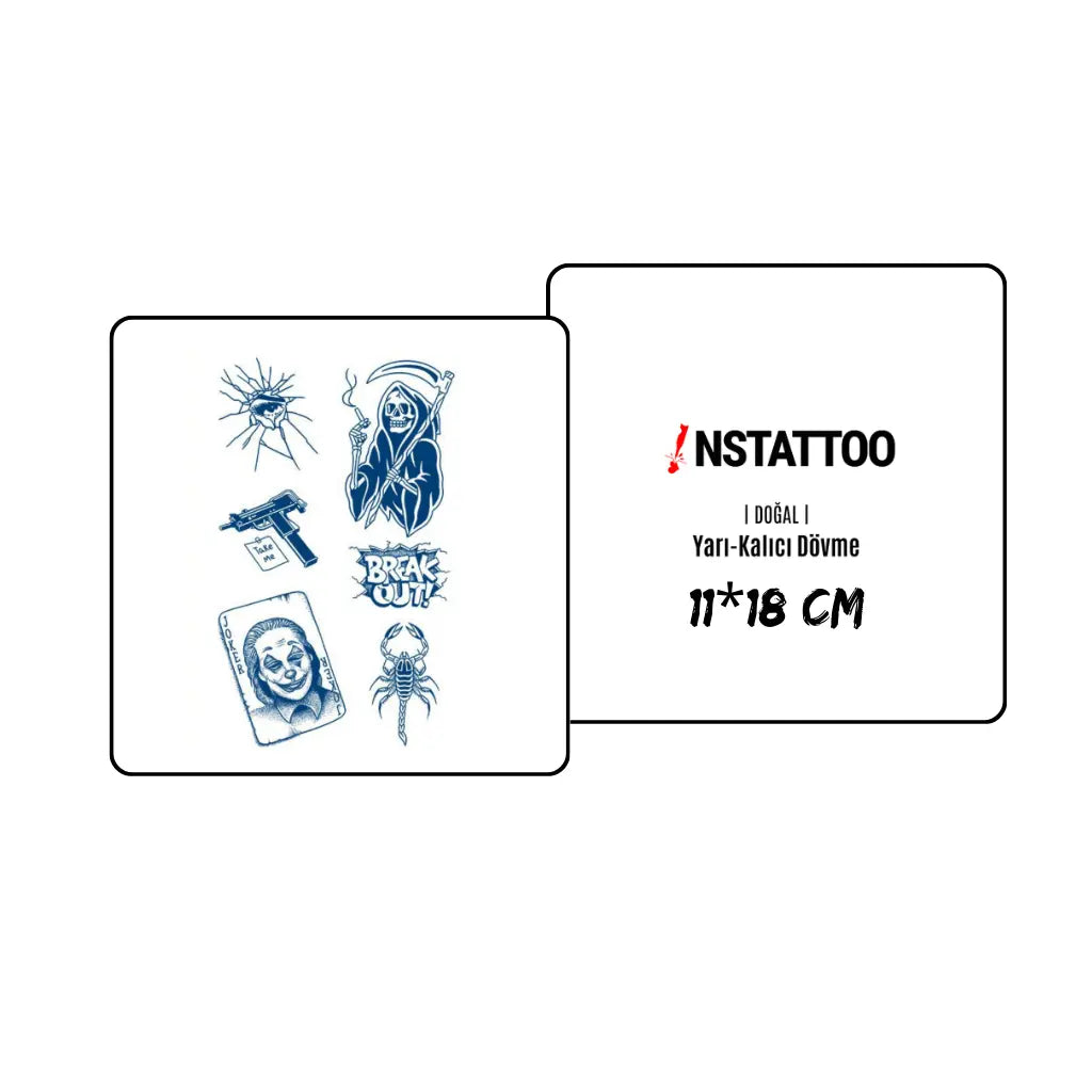 (6 Tattoo) JOKER - Semi-Permanent Tattoo
