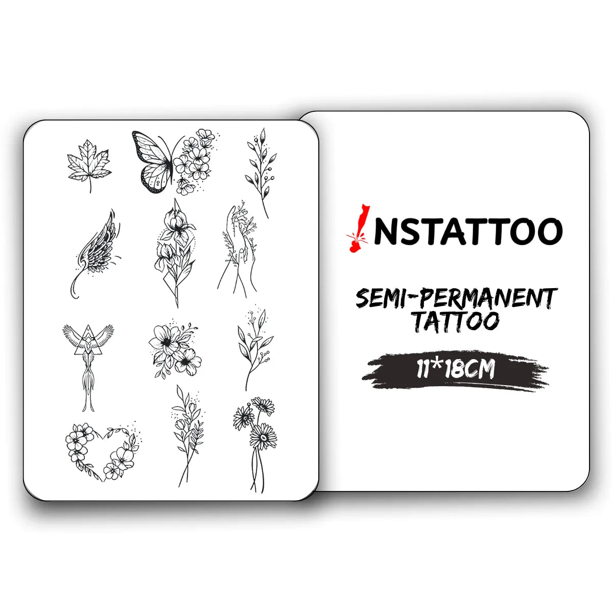 (12 Tattoo) Indecisive Package - Semi-Permanent Tattoo