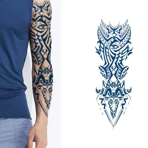 (Full Sleeve) Osiris - Semi-Permanent Tattoo