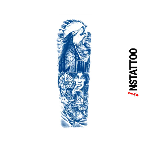 (Full Sleeve) Dired - Semi-Permanent Tattoo