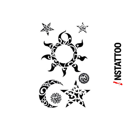 (7 Tattoo) Crescent Package - Semi-Permanent Tattoo