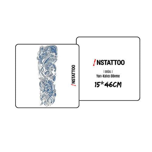 (Full Sleeve) Loong - Semi-Permanent Tattoo