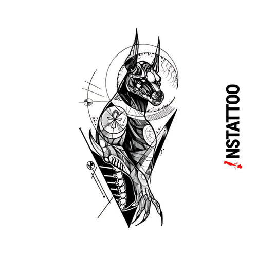 Anubis - Semi-Permanent Tattoo