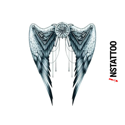 Wings Of Time - Semi-Permanent Tattoo