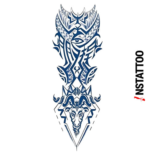 (Full Sleeve) Osiris - Semi-Permanent Tattoo