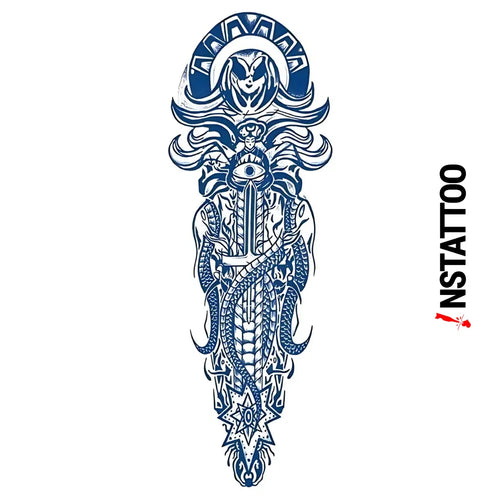 (Full Sleeve) AKU - Semi-Permanent Tattoo