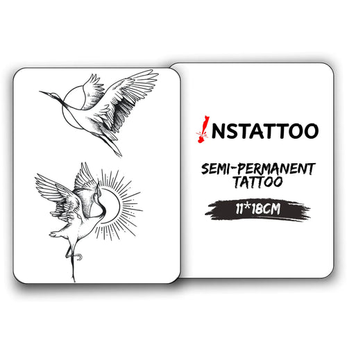 Crane Couple - Semi-Permanent Tattoo