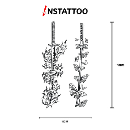 Fire and Fly -Semi-Permanent Tattoo