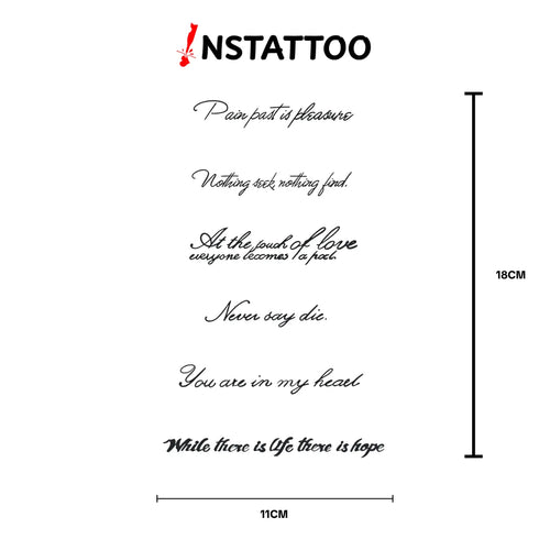 (6 Tattoo) H O P E - Semi-Permanent Tattoo