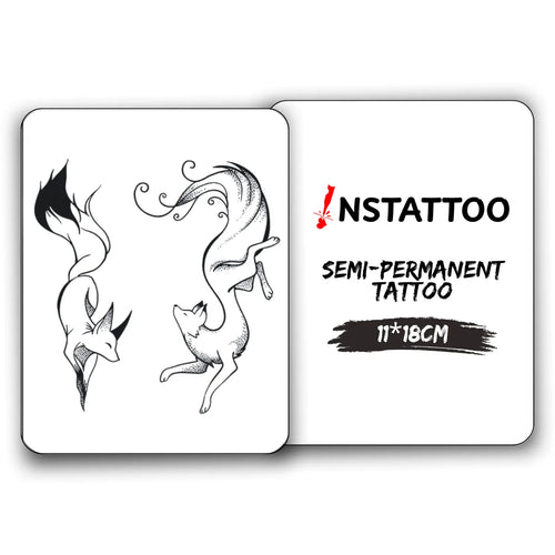 Kitsune Couple - Semi-Permanent Tattoo