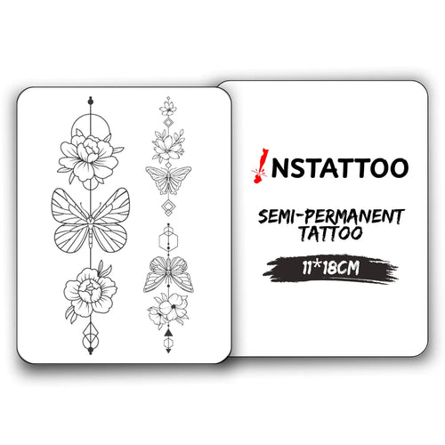 Rose 2 Parça - Semi-Permanent Tattoo